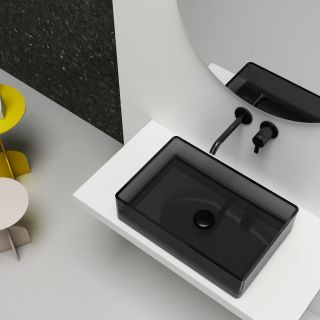 Раковина ABBER Kristall 60см чёрный AT2803Onyx